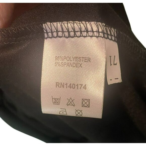 Reborn New York Womens 1X Plus Black & Red Long Sleeve Dress Tunic With Paisley - Picture 8 of 9